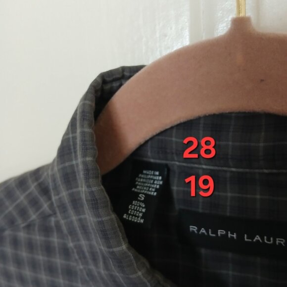 Ralph Lauren Shirt Black Label Button Up Men's Small Plaid Long Sleeve Cotton - Picture 11 of 11